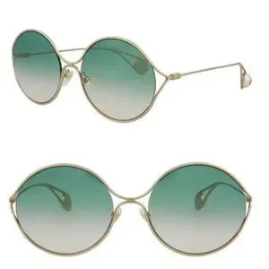 Gucci | Accessories | Gucci Round Frame 58mm Faux Pearl  display picture 2